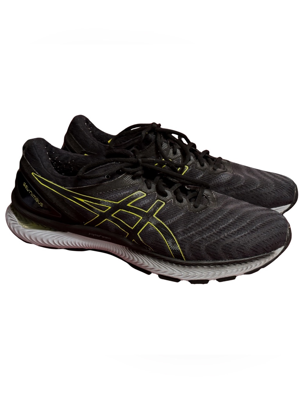 ASICS Black and Green Running Sneakers